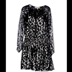 Michael Kors Black with Silver Metallic Dress